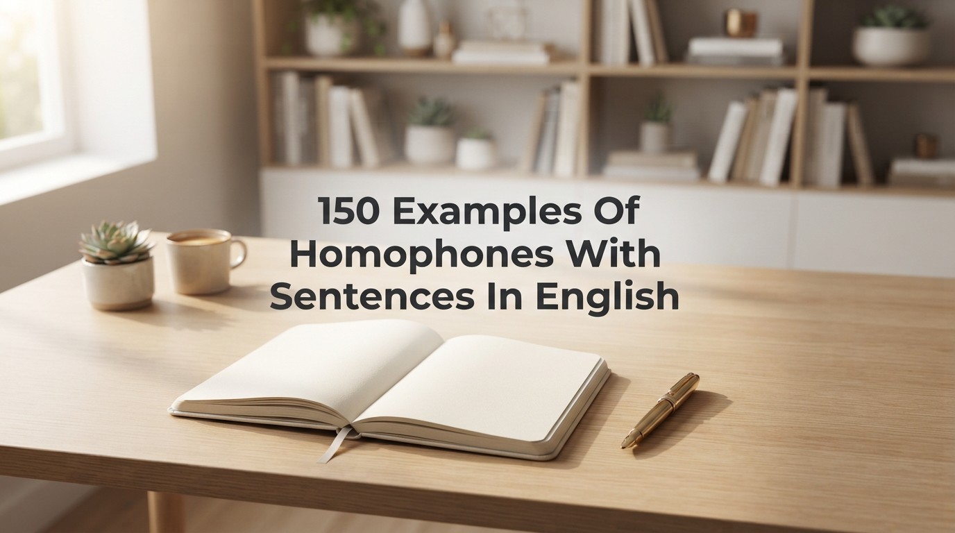 150 Examples Of Homophones With Sentences In English